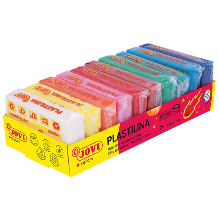Plastilina Modelleire 10 Stk 50 g i gruppen Kids / Barnehåndverk og maling / Leire for barn / Plastilin hos Pen Store (130621)