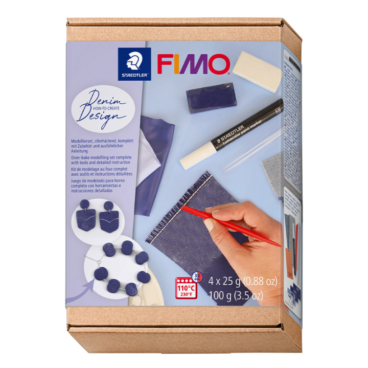 FIMO Soft kit Jeans Effect i gruppen Hobby & Kreativitet / Skape / Modelleire / Ovnherdende leire hos Pen Store (130650)