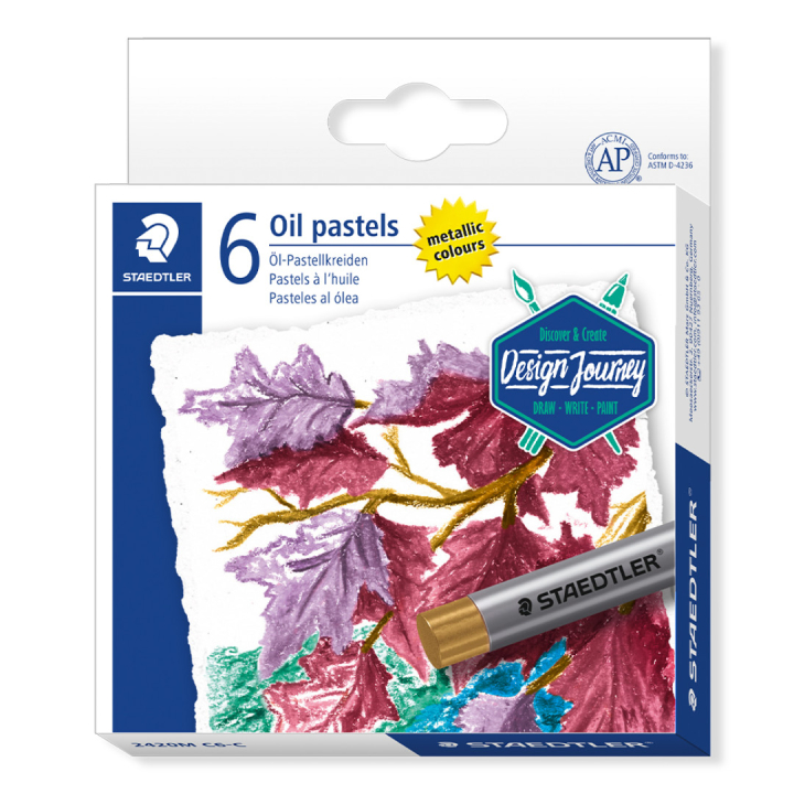 Oljepastell Metallic 6-sett i gruppen Kunstnermateriell / Kritt og blyanter / Pastellkritt hos Pen Store (130651)