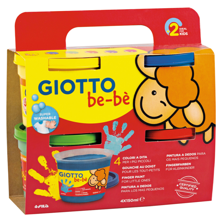 Be-bè Fingermaling 4x150 ml i gruppen Kids / Barnehåndverk og maling / Maling for barn / Fingermaling hos Pen Store (130663)