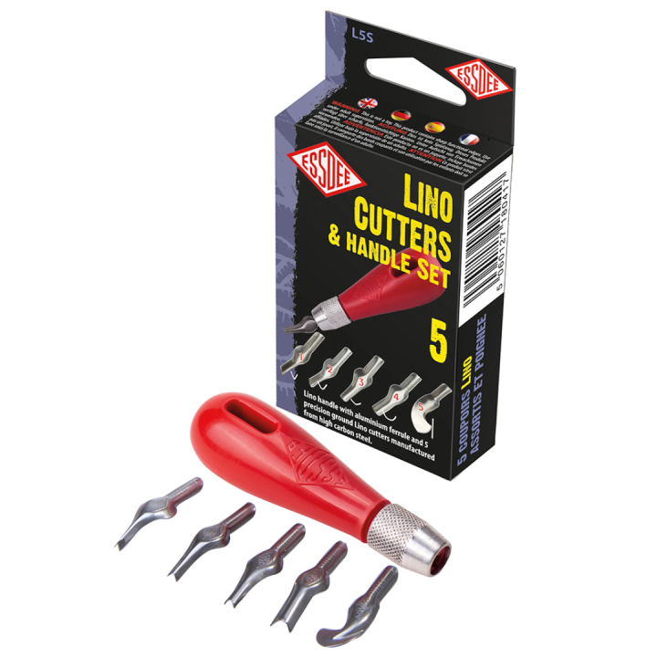 Linoleumskuttere 5 stk i gruppen Hobby & Kreativitet / Teknikker / Linoleumstrykk hos Pen Store (130665)