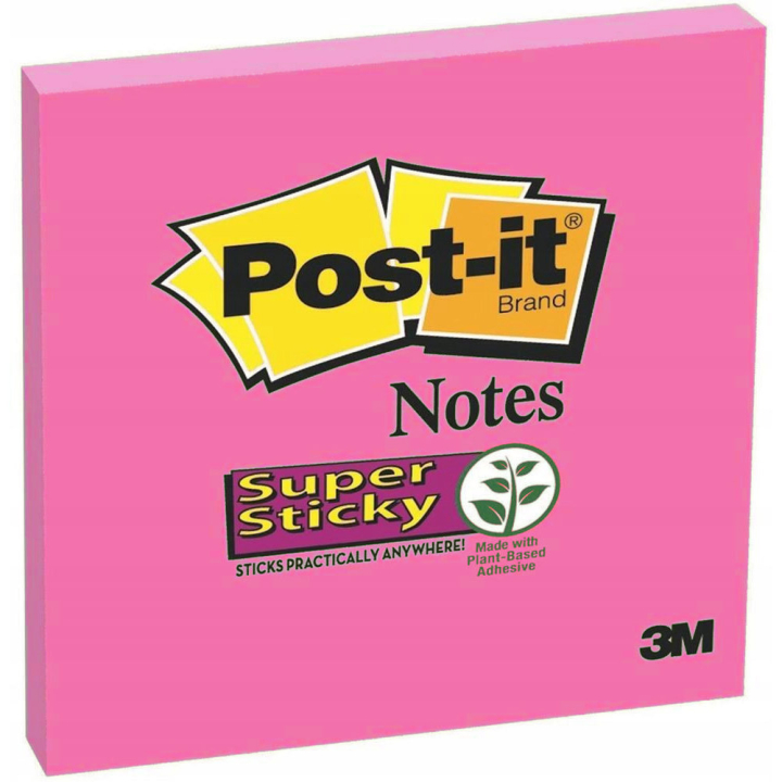 Post-it Super Sticky 76x76 Fuchsia i gruppen  Papir & Blokk / Skrive og ta notater / Post-it og notisblokker hos Pen Store (130680)