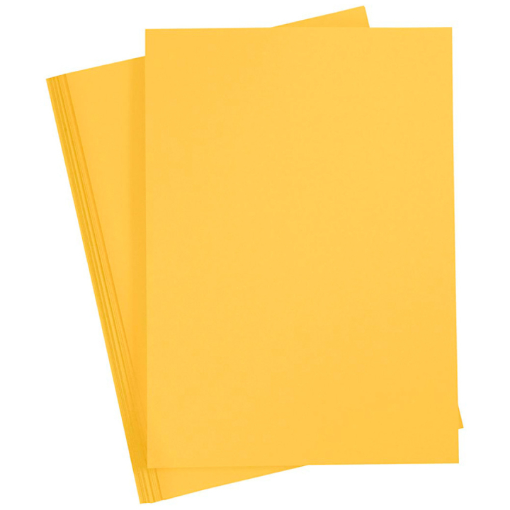 Farget papir Gul A4 180g 20-pakke i gruppen Kids / Kul og læring / Papir og Tegneblokker / Farget papir for barn hos Pen Store (130800)