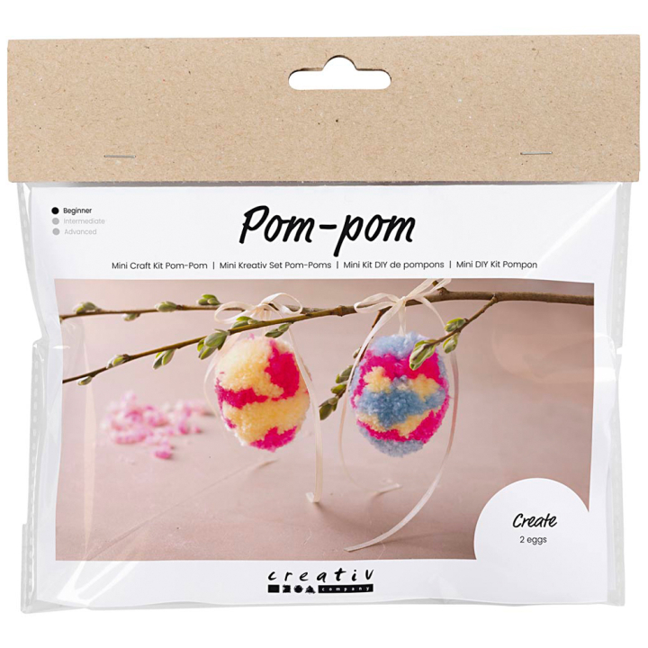 Mini DIY-kit Pompom-egg i gruppen Hobby & Kreativitet / Høytider og sesong / Påskepyssel hos Pen Store (130810)