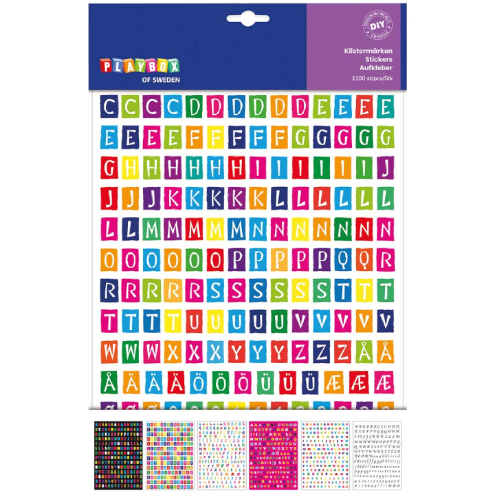 Stickers bokstaver 6 ark i gruppen Kids / Kul og læring / Stickers hos Pen Store (131303)