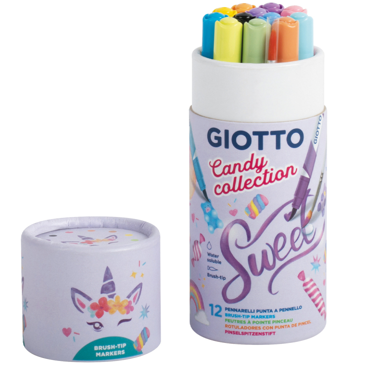 Candy Collection Turbo Soft Penselpenne 12-sett i gruppen Kids / Barnepenner / Fargeblyanter for barn hos Pen Store (131401)