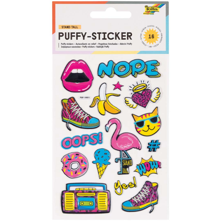 Soft 3D Stickers Yeah 1 Ark i gruppen Kids / Kul og læring / Stickers hos Pen Store (131566)