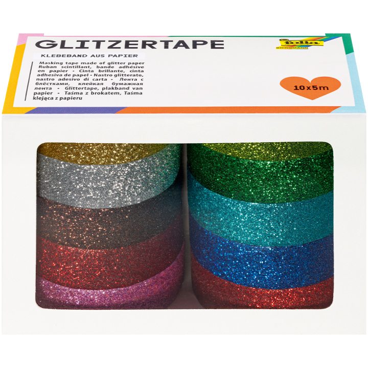 Glitter-teip 10-pakke i gruppen Hobby & Kreativitet / Hobbytilbehør / Teip hos Pen Store (131603)