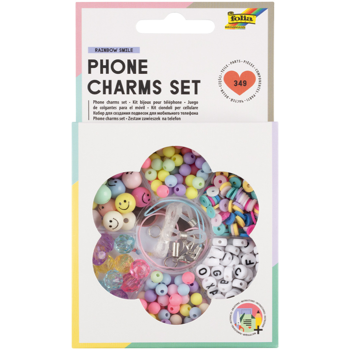 DYI-sett med perler til telefon 349 stk i gruppen Kids / Kul og læring / Smykkeproduksjon for barn hos Pen Store (131618)