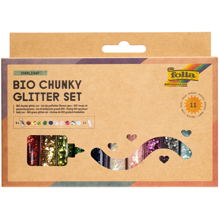 Bio Glitter Flakes 10-pakke i gruppen Kids / Kul og læring / Glitter og paljetter  hos Pen Store (131641)