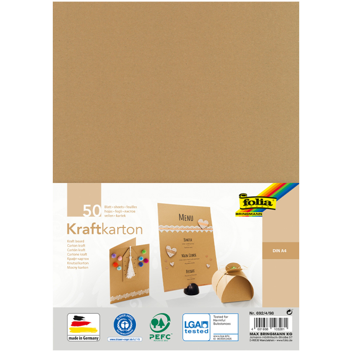 Farget papir natur 230g/m² 50 ark i gruppen Kids / Kul og læring / Papir og Tegneblokker hos Pen Store (131645)