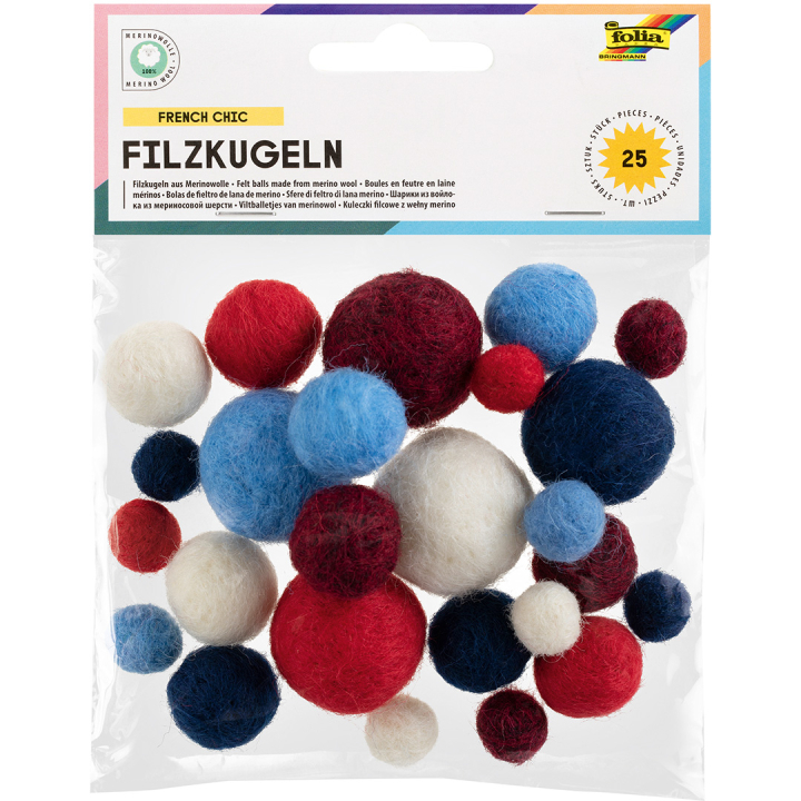 Filtkuler French Chic 25-pakke i gruppen Hobby & Kreativitet / Skape / Håndverk og DIY hos Pen Store (131671)