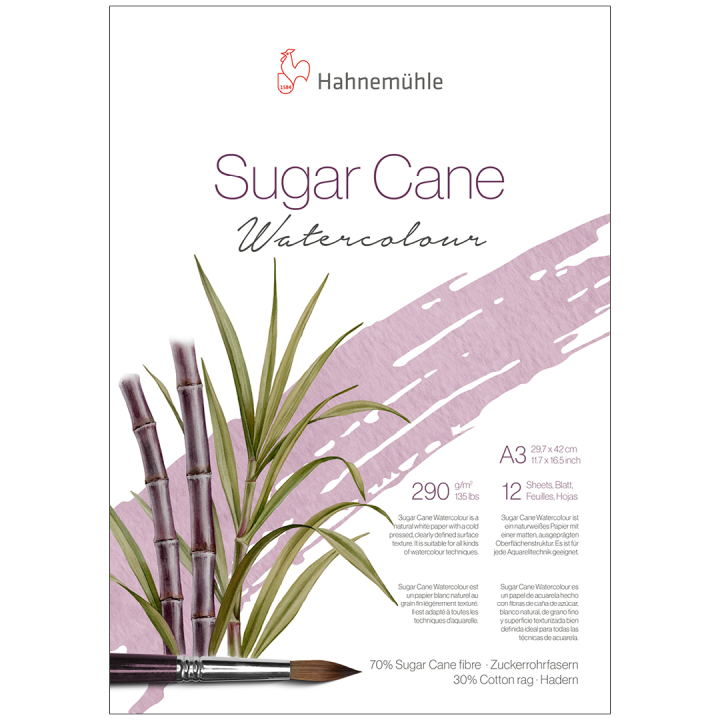 Akvarellblokk Sugar Cane 290g A3 i gruppen  Papir & Blokk / Artistblokk / Akvarellpapir hos Pen Store (131689)