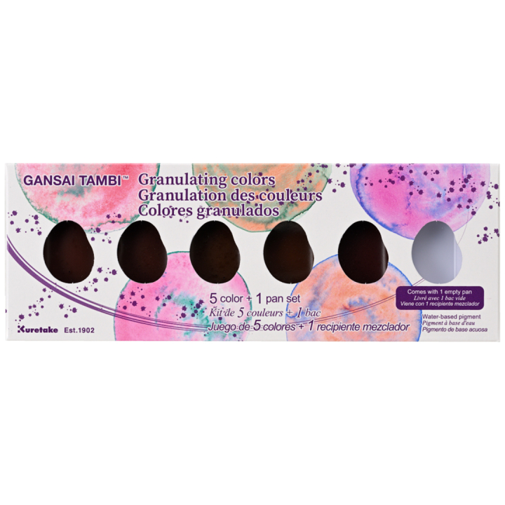 Gansai Tambi Aquarelle 5-set Granulating Colors i gruppen Kunstnermateriell / Kunstnerfarge / Akvarellmaling hos Pen Store (131739)