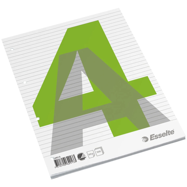 Limblokk A4 60g 100 ark linjert EU-stansing i gruppen  Papir & Blokk / Skrive og ta notater / Skriveblokker og hefter hos Pen Store (132292)
