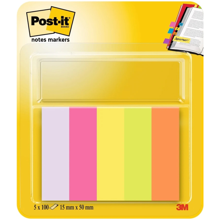 Post-it Index Tabs 15x50 5 farger i gruppen  Papir & Blokk / Skrive og ta notater / Post-it og notisblokker hos Pen Store (132699)