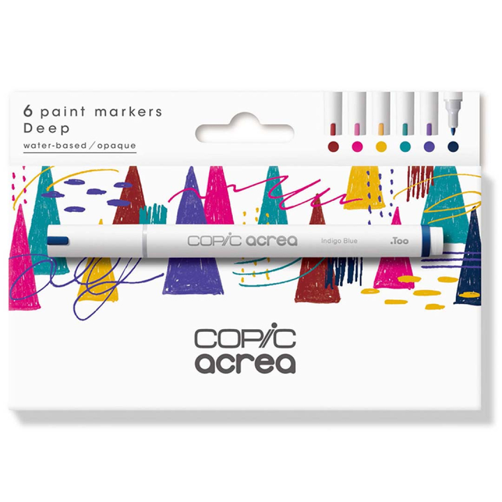 Acrea Paint Marker 6-set Deep Colours i gruppen Penner / Kunstnerpenner / Illustrasjonmarkers hos Pen Store (133048)