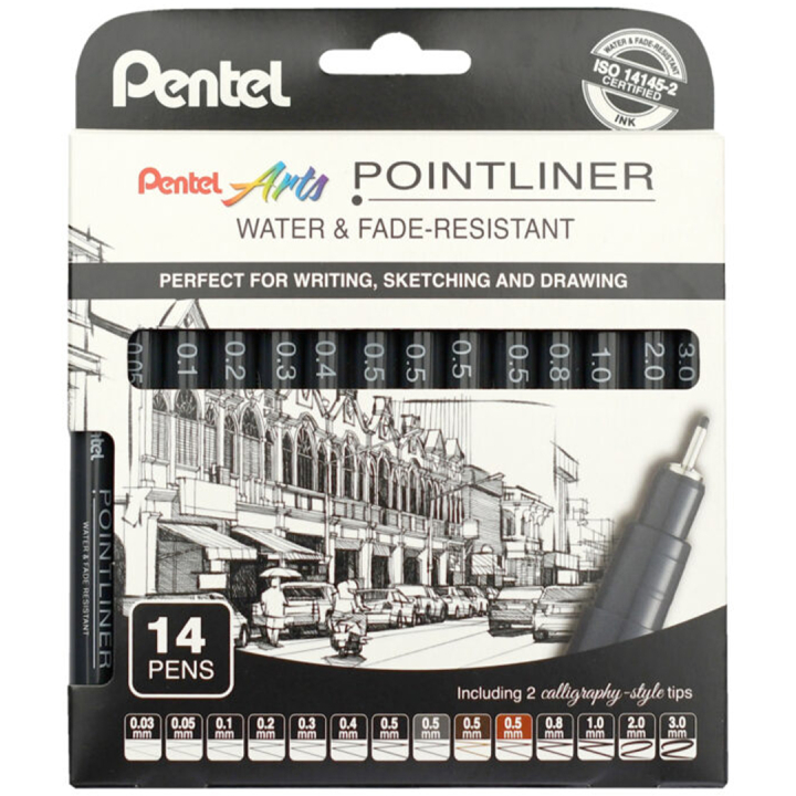 Pointliner 14-sett i gruppen Penner / Skrive / Fineliners hos Pen Store (133076)