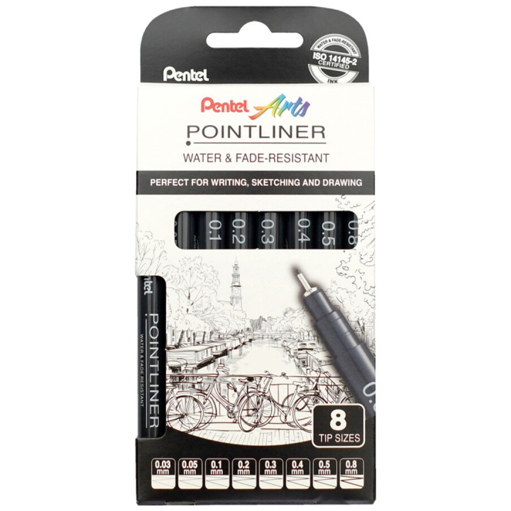 Pointliner 8-sett i gruppen Penner / Skrive / Fineliners hos Pen Store (133077)