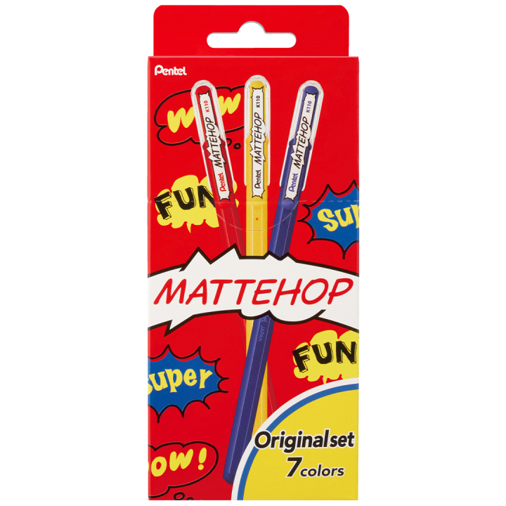 Mattehop Gelpenn Original Colours 7-pakk i gruppen Penner / Skrive / Gelpenner hos Pen Store (133079)