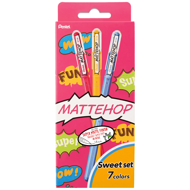 Mattehop Gelpenn Sweet Colours 7-pakk i gruppen Penner / Skrive / Gelpenner hos Pen Store (133080)