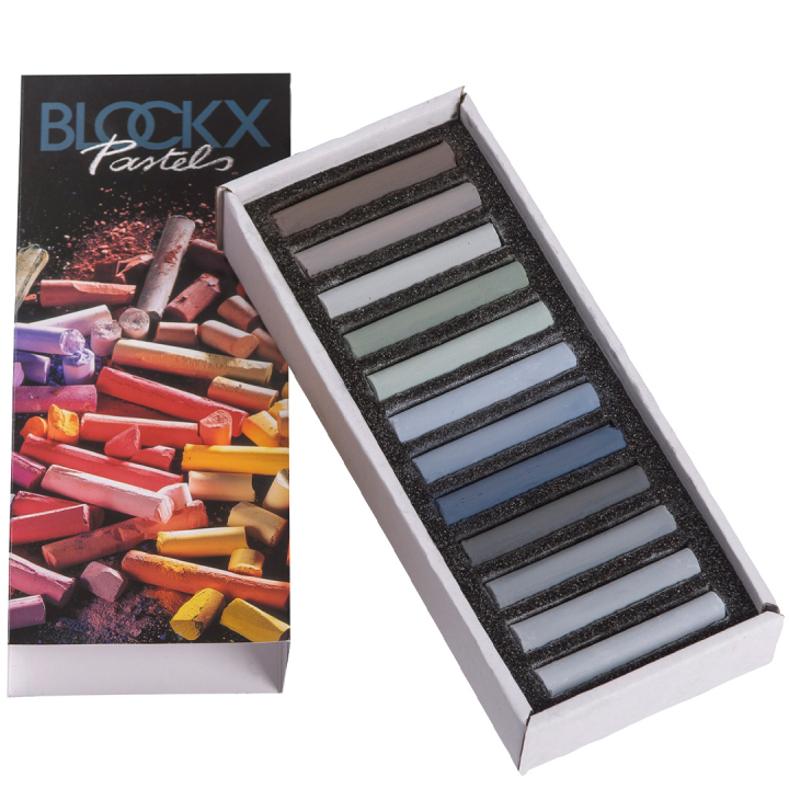 Soft Pastels Grey 12-set i gruppen Kunstnermateriell / Kritt og blyanter / Pastellkritt hos Pen Store (133365)