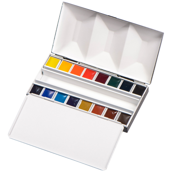 Aquarell Bijou 16-set halvkopper i gruppen Kunstnermateriell / Kunstnerfarge / Akvarellmaling hos Pen Store (133479)