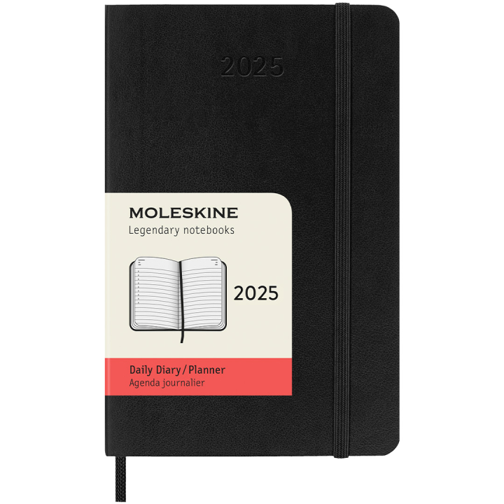 12M Daily Kalender 2025 Softcover Pocket Black i gruppen  Papir & Blokk / Kalendere / 12 md kalendere hos Pen Store (133771)