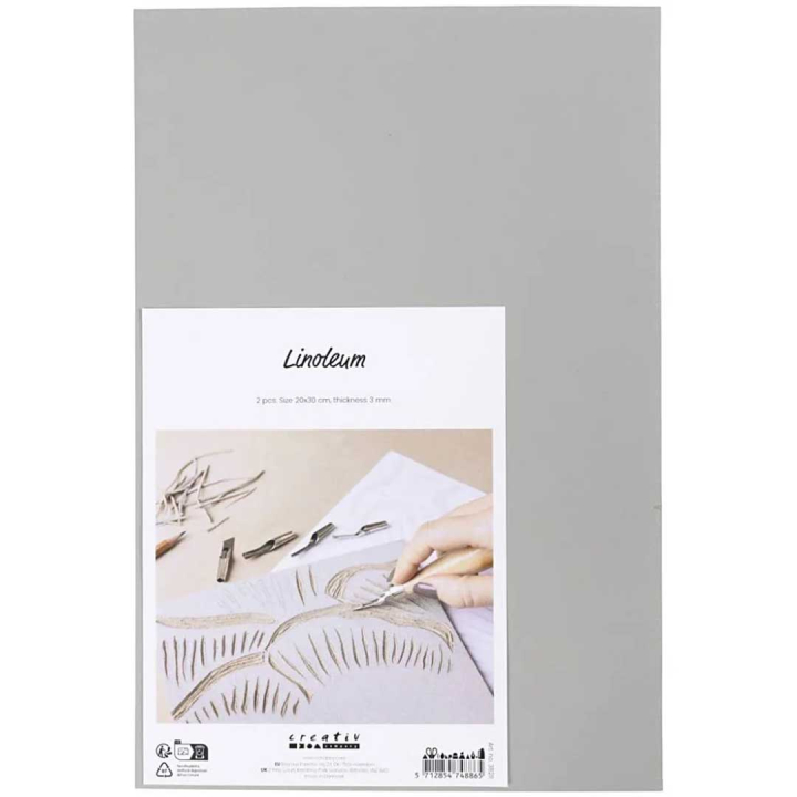 Linoleum 20x30 cm 2-pakning i gruppen Hobby & Kreativitet / Skape / Linoleumstrykk hos Pen Store (133826)