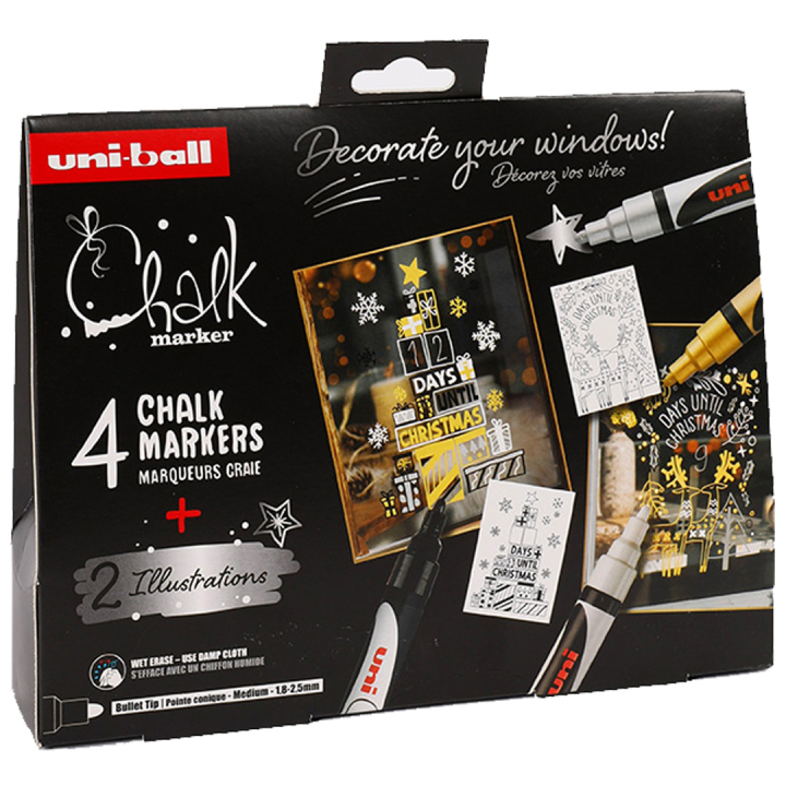 Chalk Marker PWE-5M XMAS 4-sett i gruppen Penner / Kunstnerpenner / Akrylmarkers hos Pen Store (133852)