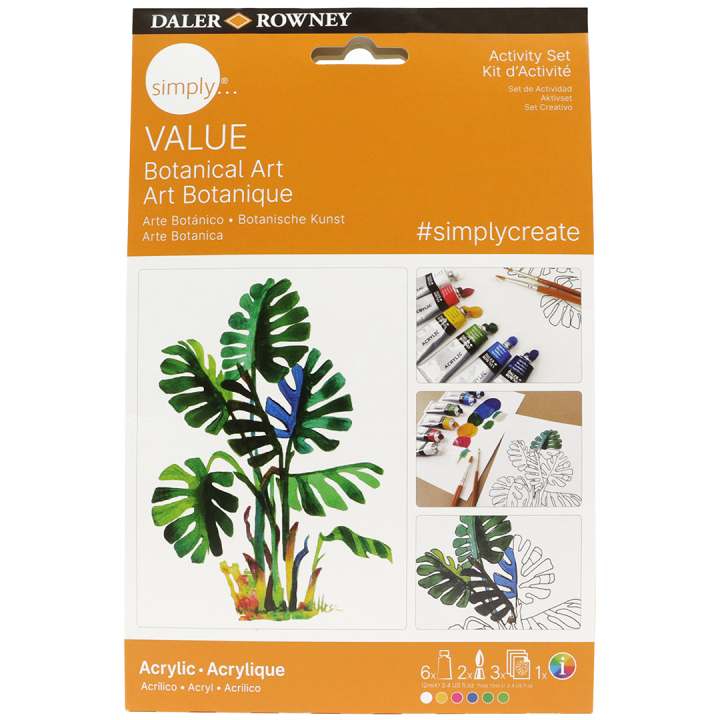 Simply Maling av planter med akrylmaling trinn for trinn i gruppen Kunstnermateriell / Kunstnerfarge / Akrylmaling hos Pen Store (133866)