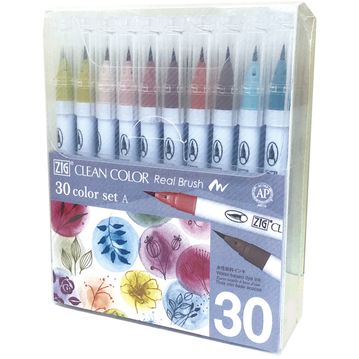 Clean Color Real Brush 30-set A i gruppen Penner / Kunstnerpenner / Penselpenner hos Pen Store (134099)