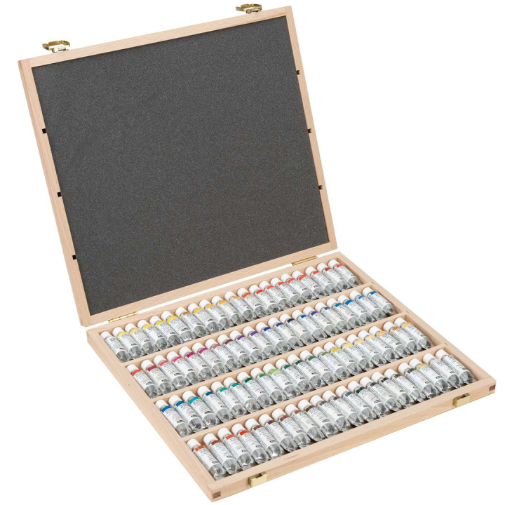 Horadam Aquarell Wooden Box 80x5 ml i gruppen Kunstnermateriell / Kunstnerfarge / Akvarellmaling hos Pen Store (134341)