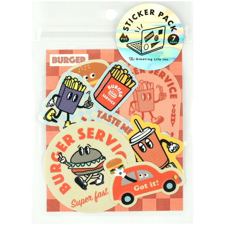 Sticker pack Burgers i gruppen Hobby & Kreativitet / Skape / Stickers hos Pen Store (134457)