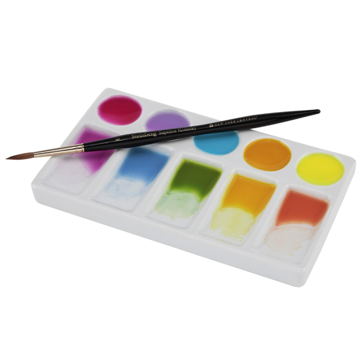 Artists porselenspalett rektangulær 22x20 cm i gruppen Kunstnermateriell / Studio / Paletter hos Pen Store (134469)