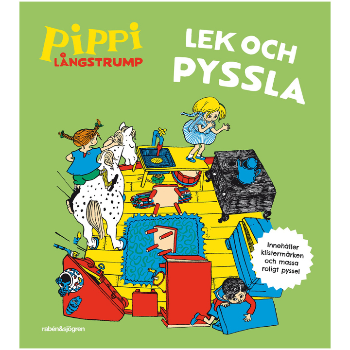 Pippi Langstrømpe - Lek og lag aktiviteter i gruppen Kids / Kul og læring / Fargeleggings- og håndverksbøker / Hobbybøker hos Pen Store (134484)