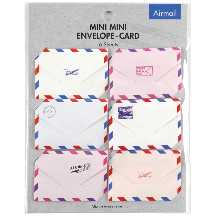 Mini Air Mail-konvolutter 6-pakning i gruppen Hobby & Kreativitet / Høytider og sesong / Kort og konvolutter hos Pen Store (134503)