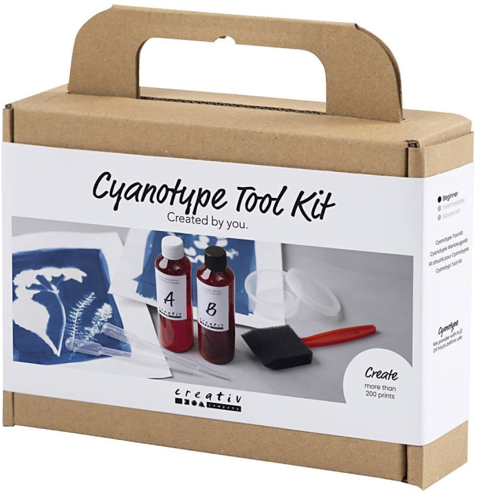 Mini DIY-kit Cyanotype Lag dine egne cyanotypitrykk i gruppen Hobby & Kreativitet / Teknikker / Cyanotrykk hos Pen Store (134600)