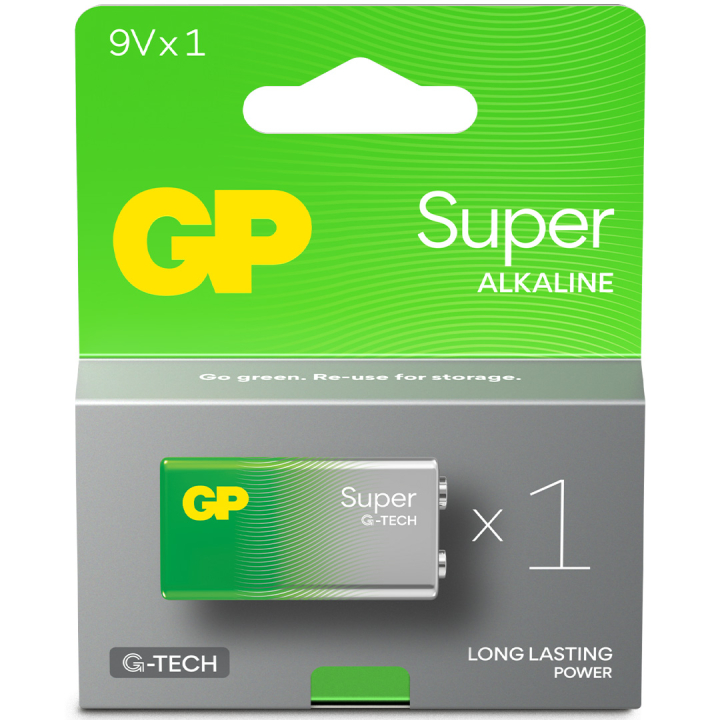 Batteri Super Alkaline 9 Volt 1-packing i gruppen Hobby & Kreativitet / Hobbytilbehør / Batterier hos Pen Store (134795)