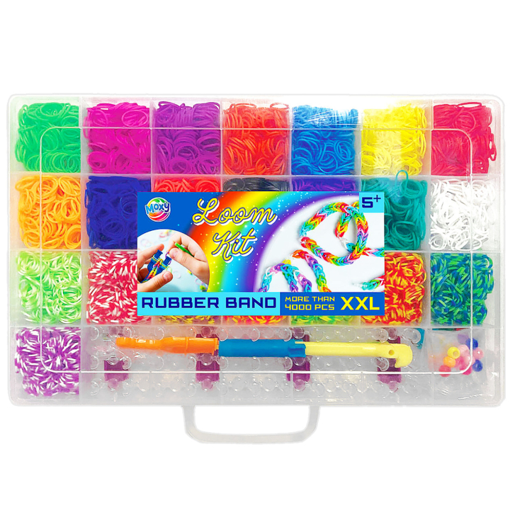 Loom bands XXL-sett + oppbevaringsboks i gruppen Kids / Kul og læring / Smykker og perler / DIY-sett hos Pen Store (134890)