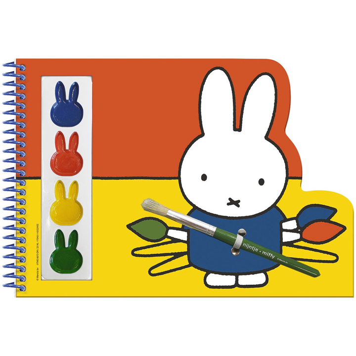 Miffy malebok farger + pensel i gruppen Kids / Barnehåndverk og maling / Maling for barn / Vannfarger for barn hos Pen Store (134895)