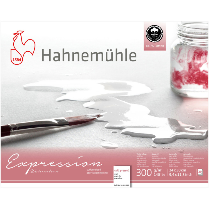 Akvarellpapir Expression 300g Fine 24×30cm i gruppen  Papir & Blokk / Artistblokk / Akvarellpapir hos Pen Store (134964)