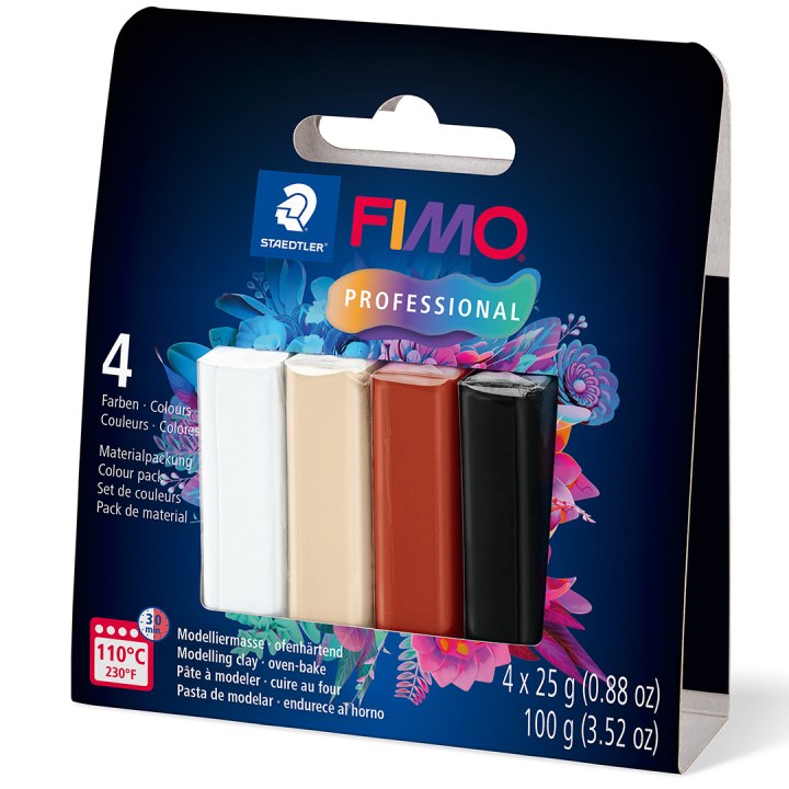 FIMO Professional half blocks Basic 4 x 25 g i gruppen Kundsegment / Kundsegment Kids hos Pen Store (134989)