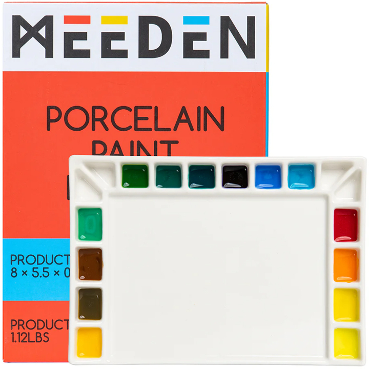 Rektangulær porselenspalett 14x20 cm i gruppen Kunstnermateriell / Studio / Paletter hos Pen Store (135009)