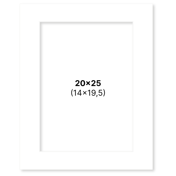 Passepartout Hvit 20x25 cm i gruppen Hobby & Kreativitet / Organisere / Rammer / Passepartout hos Pen Store (135105)