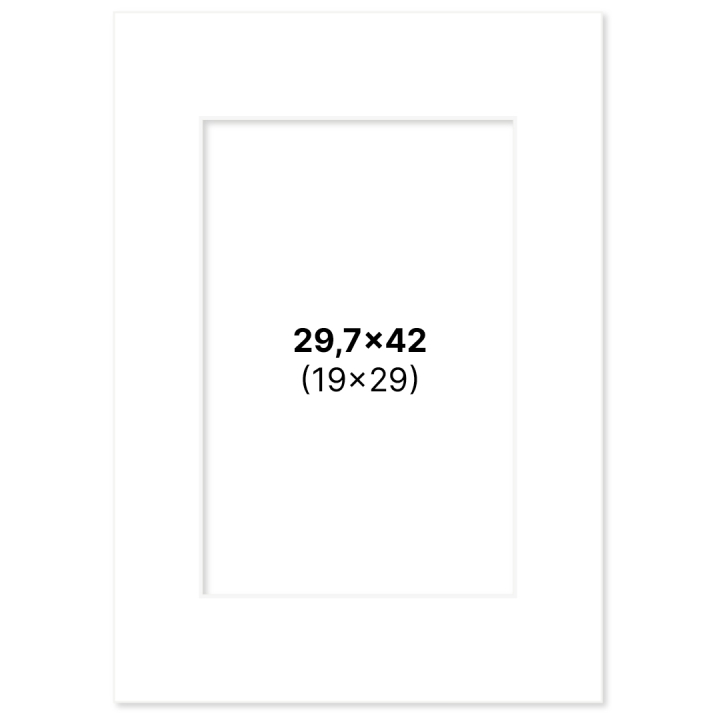 Passepartout Hvit 29,7x42 A3 i gruppen Hobby & Kreativitet / Organisere / Rammer / Passepartout hos Pen Store (135109)