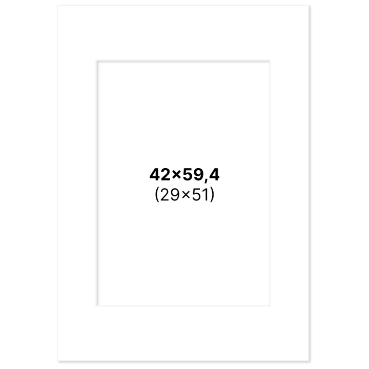 Passepartout Hvit 42x59,4 cm A2 i gruppen Hobby & Kreativitet / Organisere / Rammer / Passepartout hos Pen Store (135111)