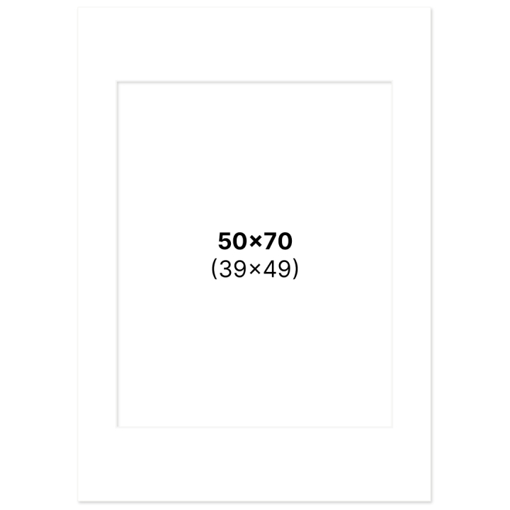 Passepartout Hvit 50x70 cm i gruppen Hobby & Kreativitet / Organisere / Rammer / Passepartout hos Pen Store (135112)