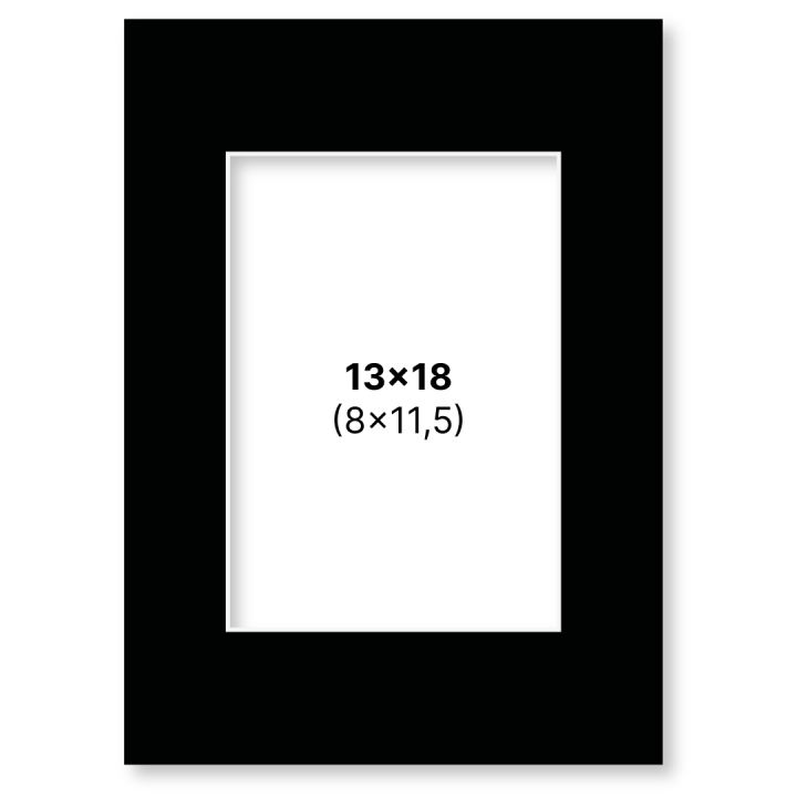 Passepartout Svart 13x18 cm i gruppen Hobby & Kreativitet / Organisere / Rammer / Passepartout hos Pen Store (135114)