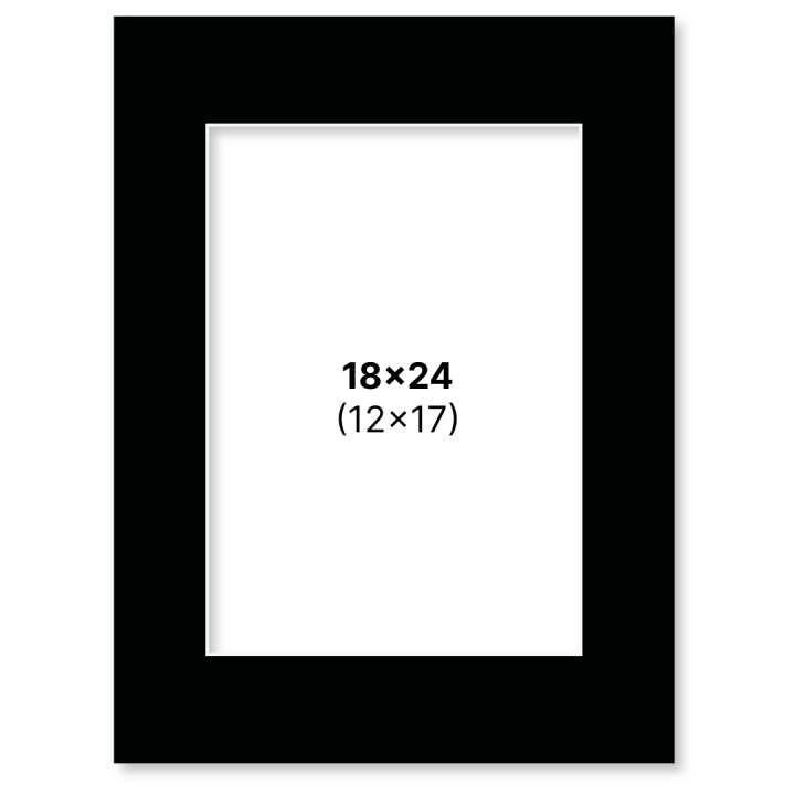 Passepartout Svart 18x24 cm i gruppen Hobby & Kreativitet / Organisere / Rammer / Passepartout hos Pen Store (135116)